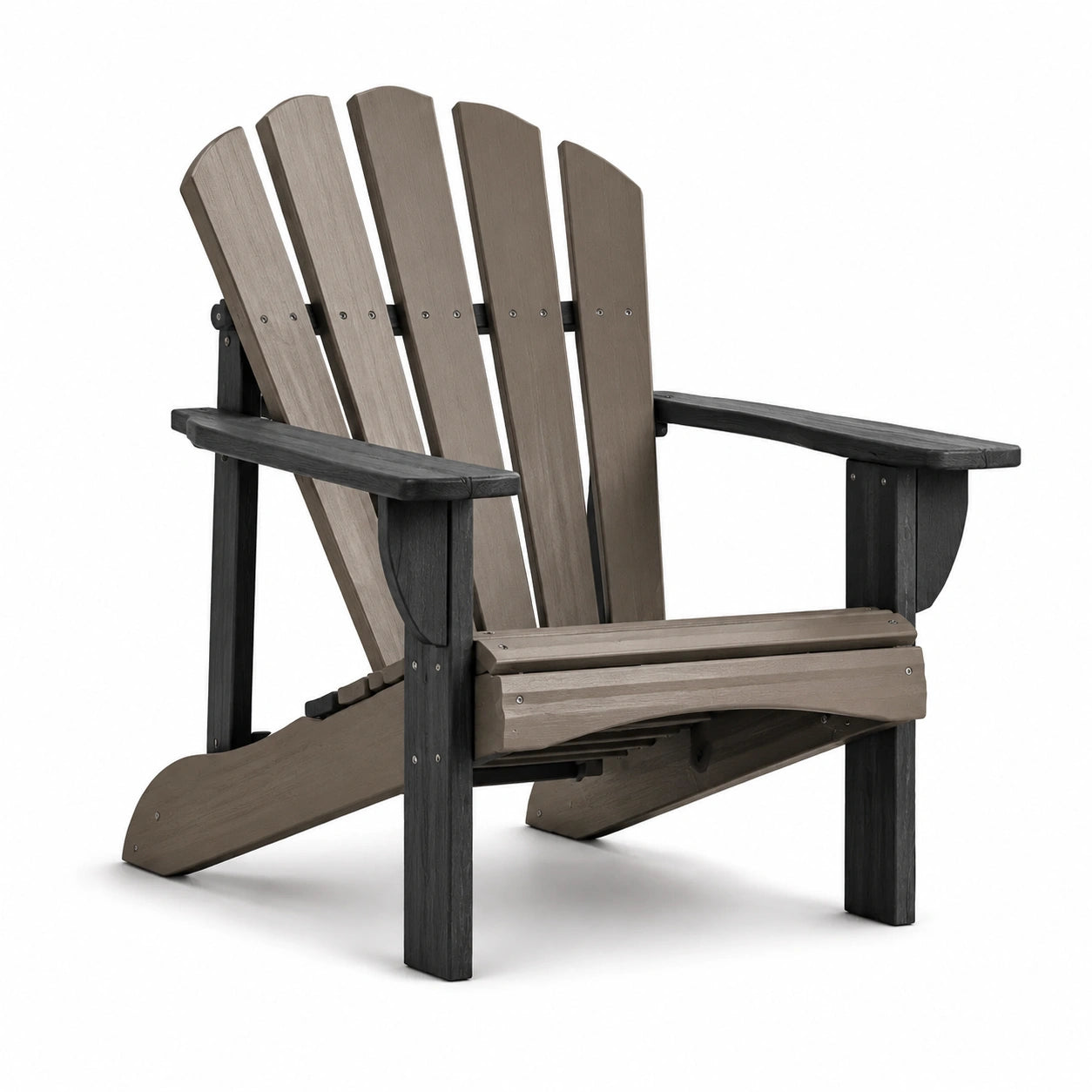 Sedia Adirondack in legno composito marrone e nero