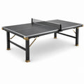 Tavolo da Ping Pong Indoor in MDF e Metallo Nero con Dettagli in Ottone 274x152.5x76 cm